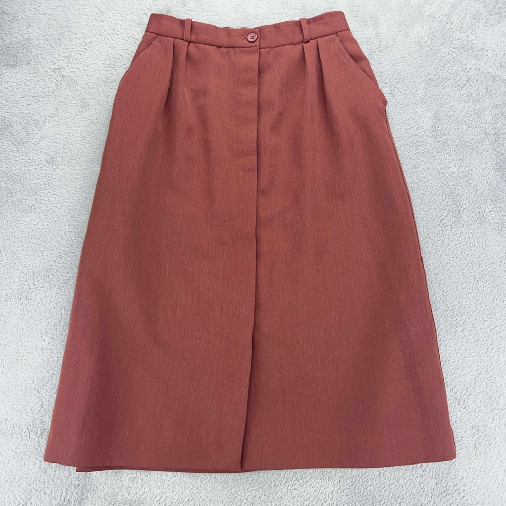 Condor Vintage Style A-Line‎ Midi Skirt Pleated Career Casual Pockets size 7/8